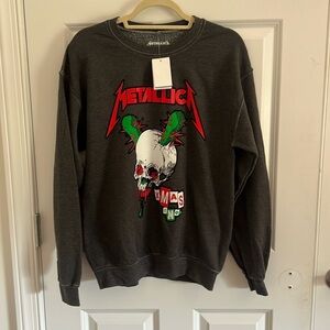 NWT Metallica Xmas Inc. Skull Sweatshirt Size Small